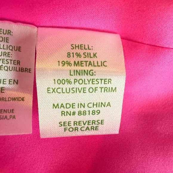 Lilly Pulitzer Pink and Gold Silk “Colby” Dress - Picture 10 of 10